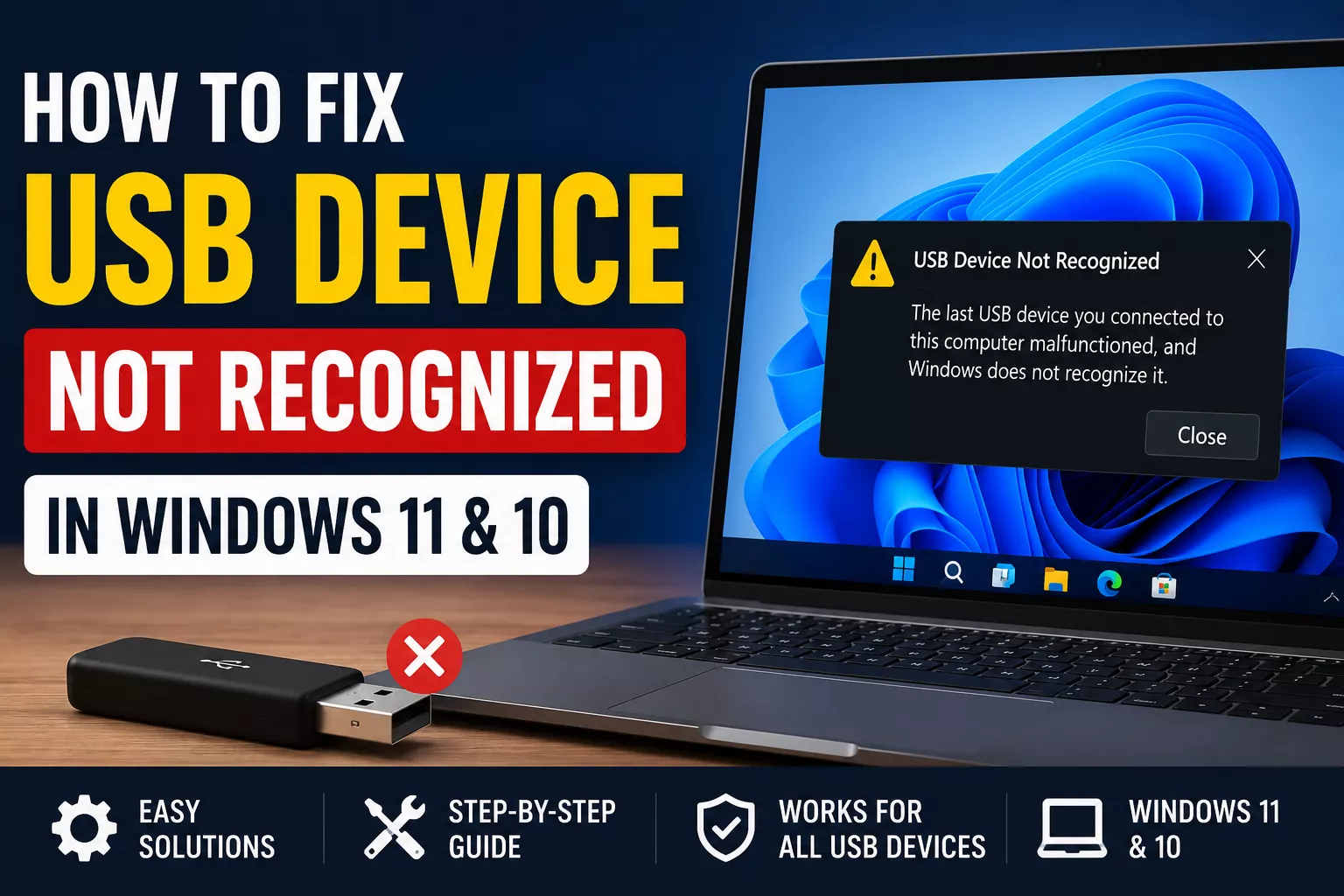 How to Fix USB Device Not Recognized