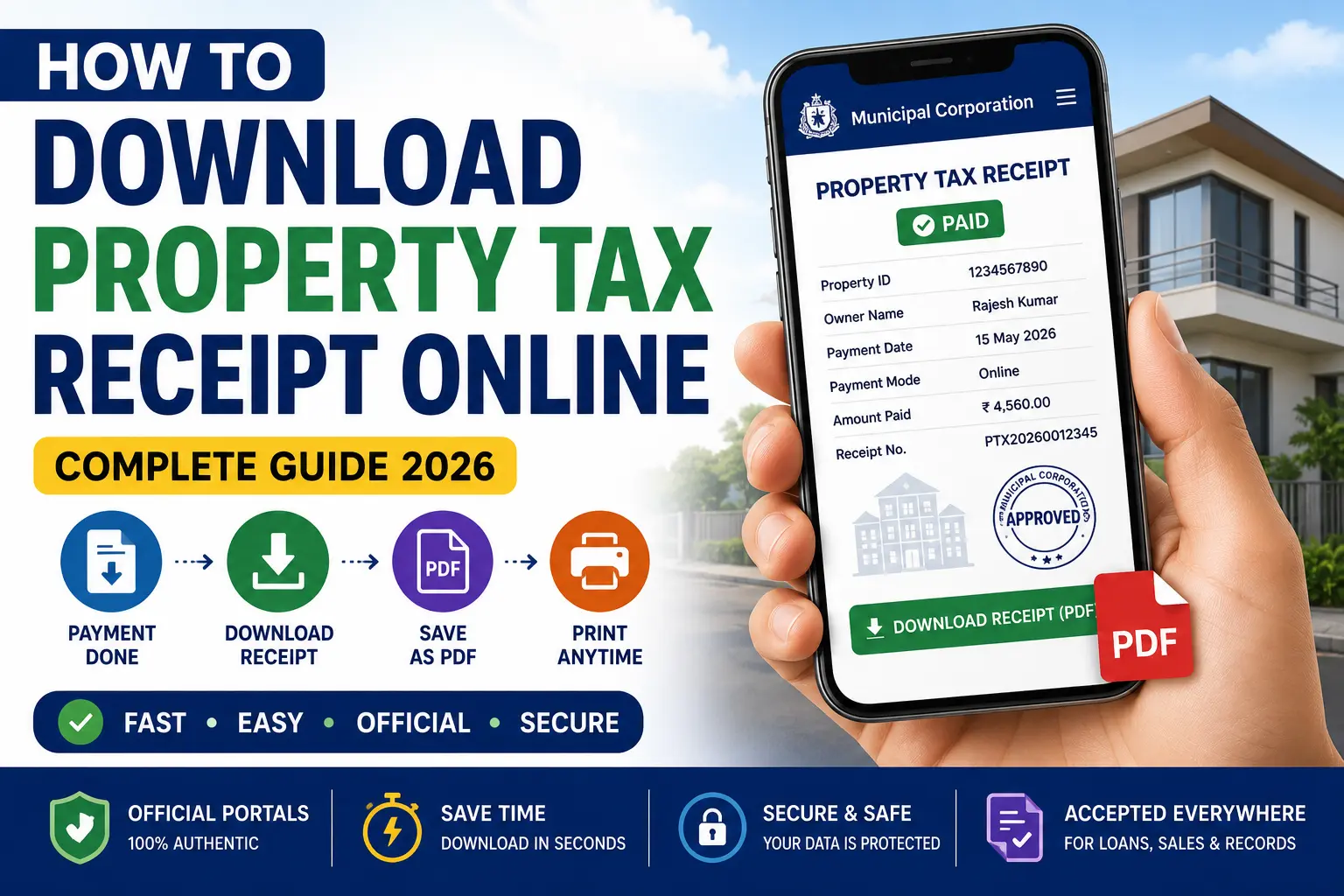 download property tax receipt online