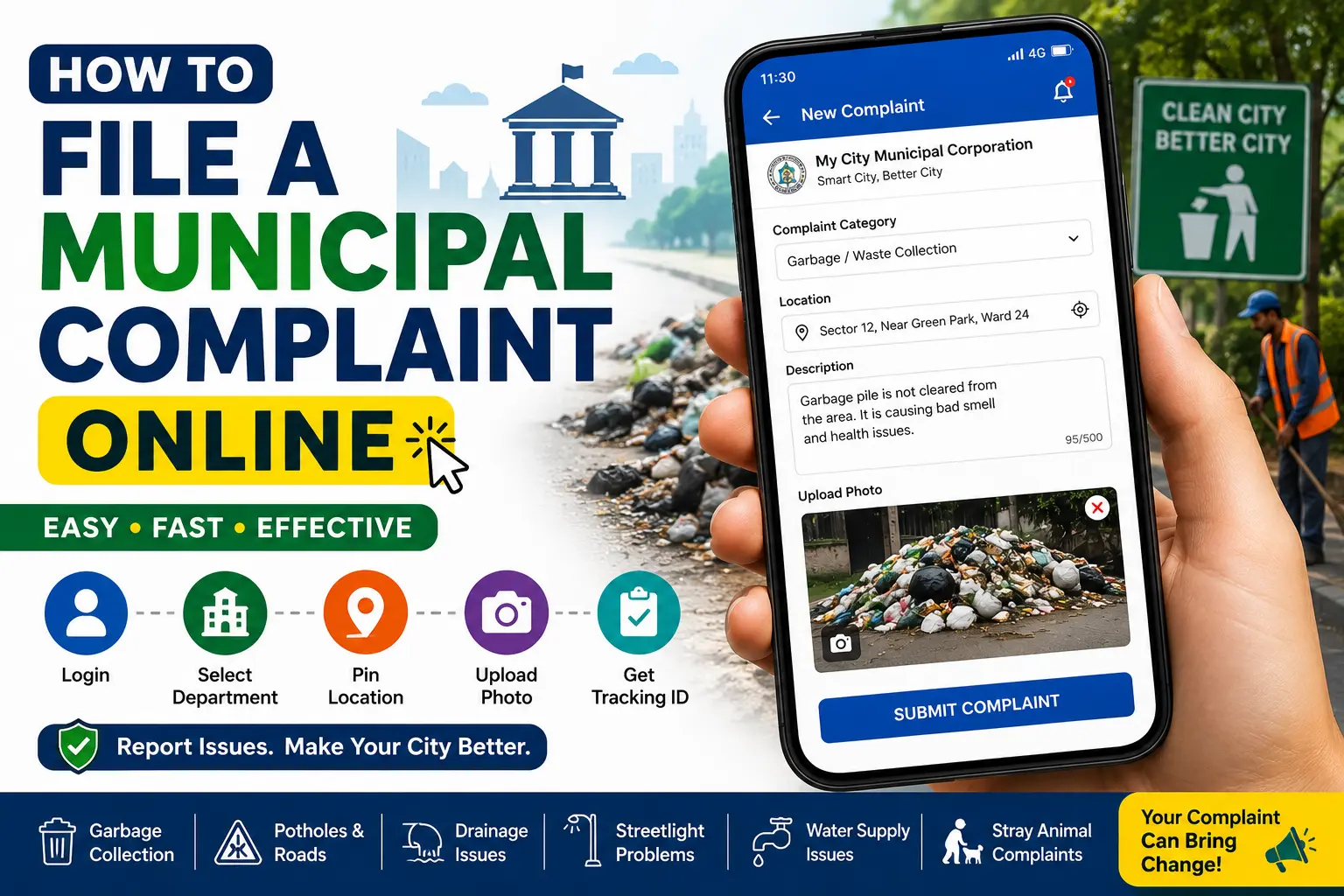 How to File a Municipal Complaint Online in India